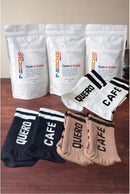 Kits 3 Meias Quero Café + Cafés Especial T-Socks CARAMELO & NOZES