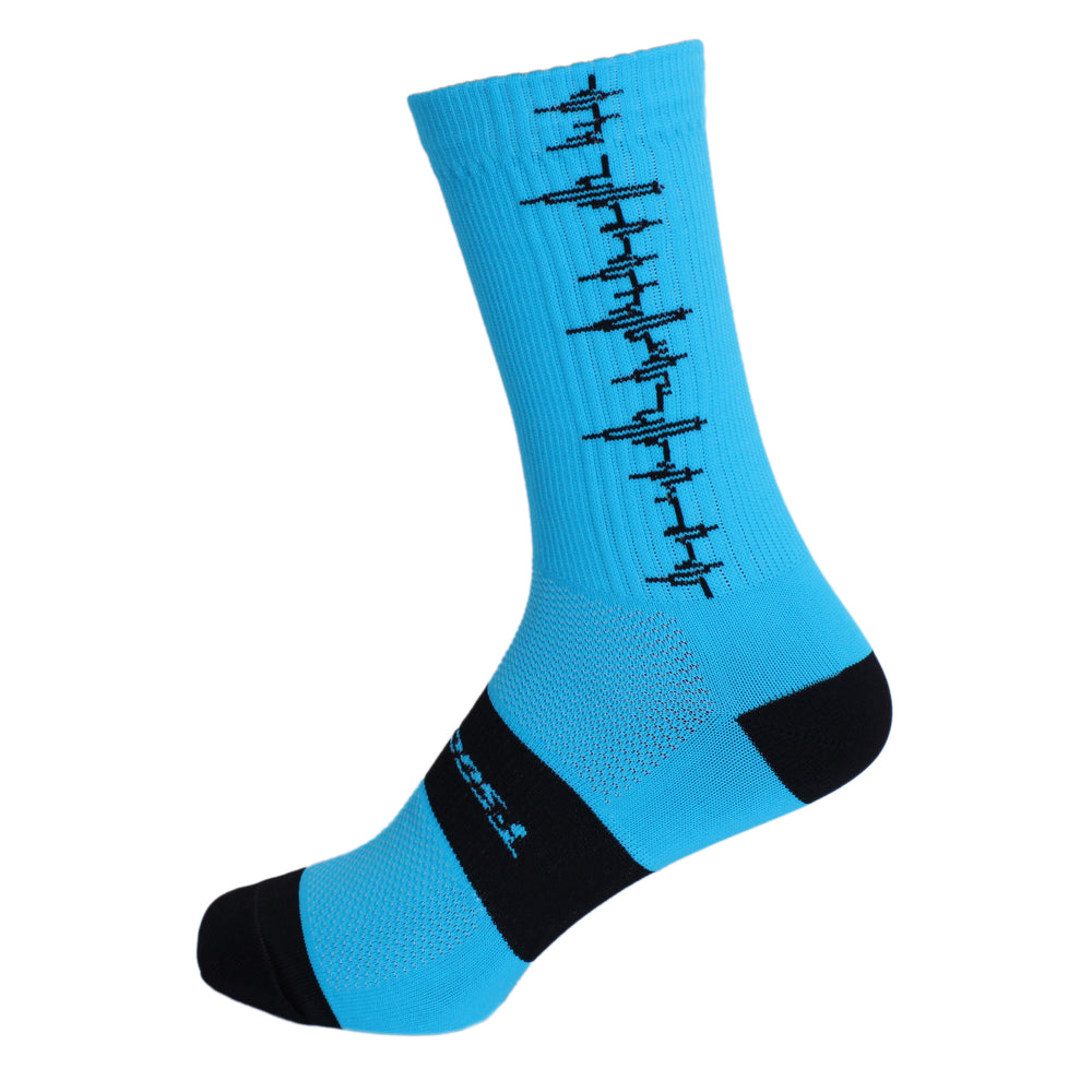 Meia Batimento Vertical para corrida ou bike - Azul