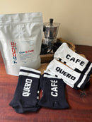 Kits 2 Meias Quero Café + 1 Café Especial T-Socks CARAMELO & NOZES