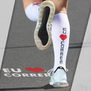 Meia de Compressão Corrida - EU AMO CORRER